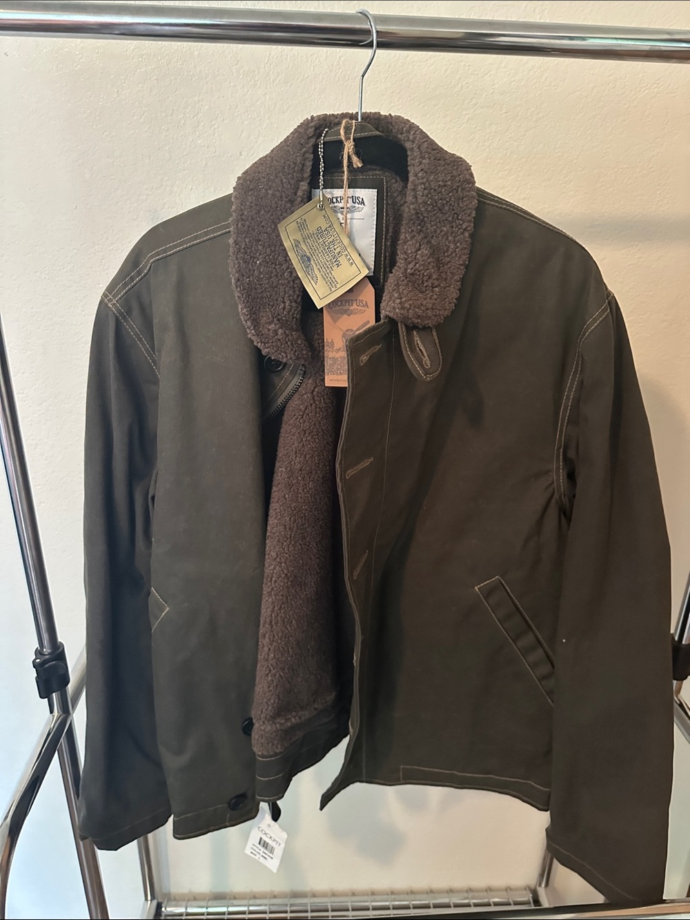 *Limited Edition* CockpitUSA X American Trench Collab Waxed N1 Deck Jacket